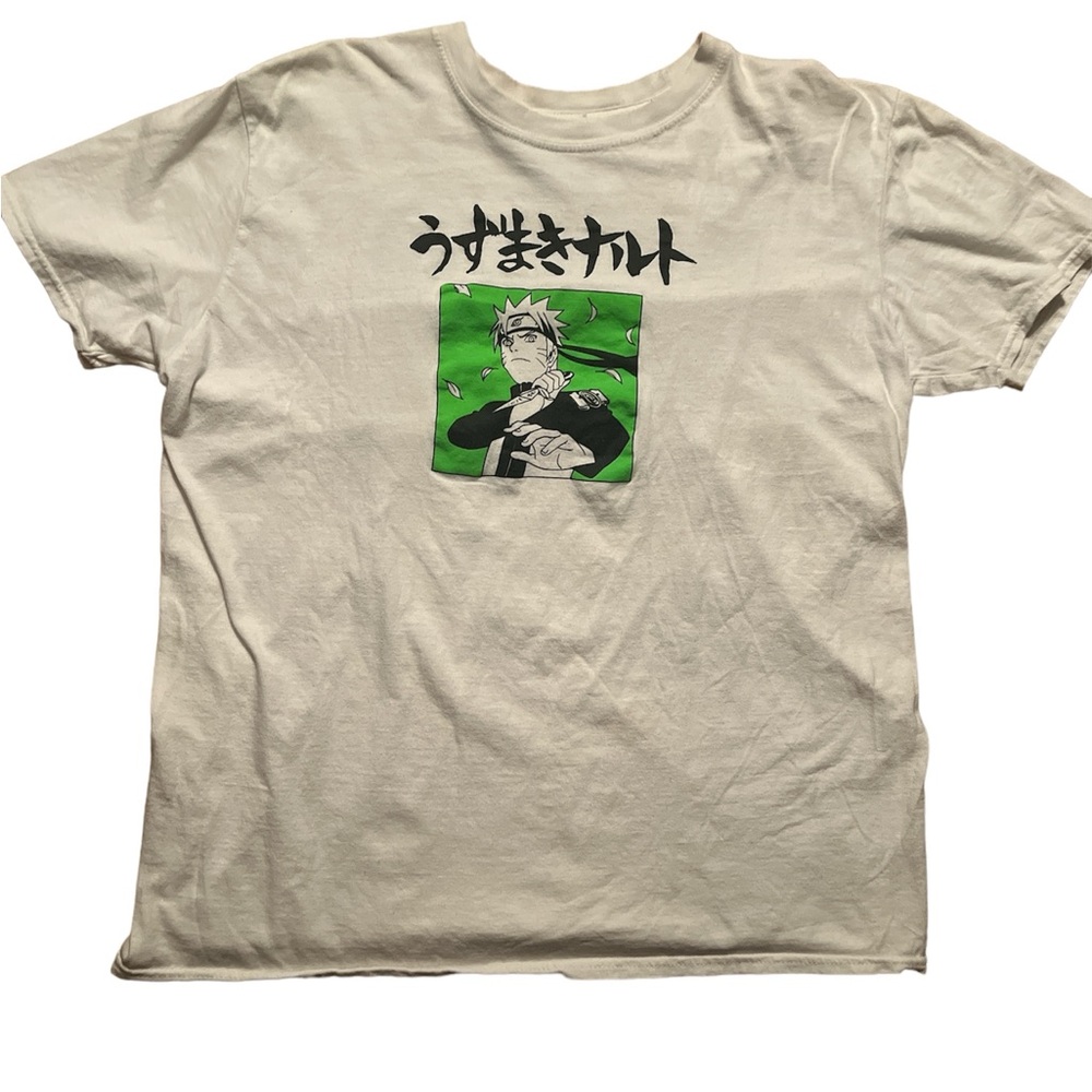 Naruto Graphic animeT shirt white size large L